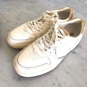 Madewell Court Sneakers in White Leather, Women’s size 9